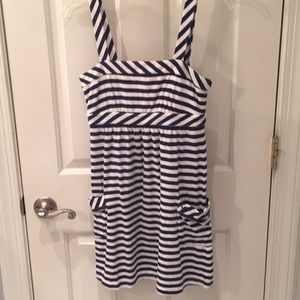 American Eagle Blue & White Stripped Dress